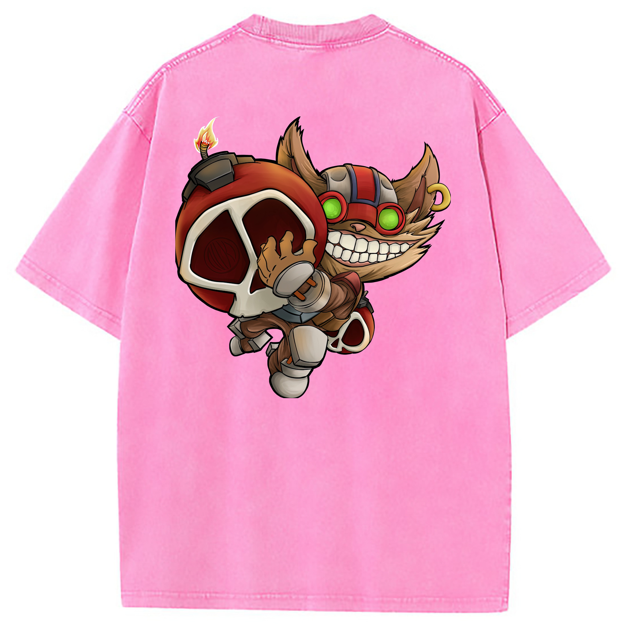 （画像用） リーグ・オブ・レジェンド League of Legends LOL 綿100% ヴィンテージ風 半袖Tシャツ（背面プリント）